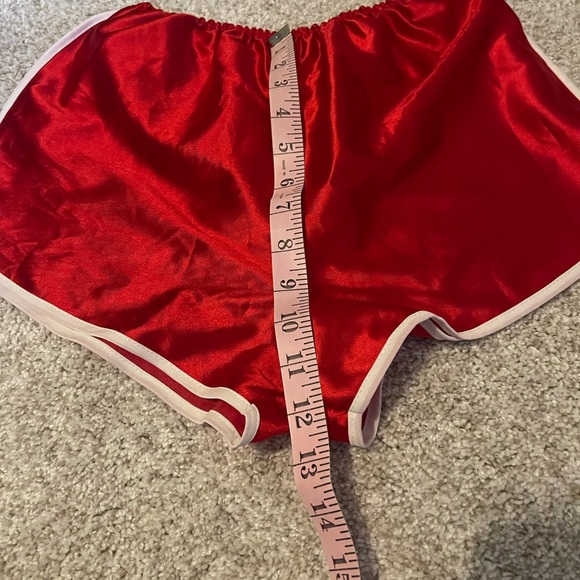 Vintage Retro Red Satin Shorts - Picture 6 of 6